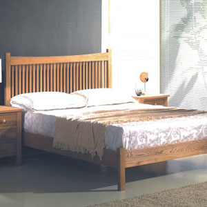 Nicheli- The Hardwick- 4FT 6&quot; Double Solid Oak Bedstead (Low foot end)