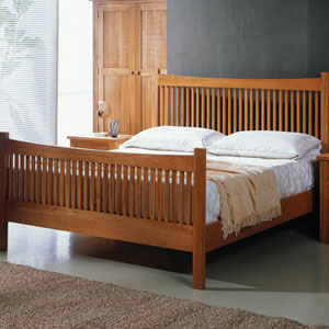 Nicheli- The Hardwick- 4FT 6 Double Solid Oak Bedstead