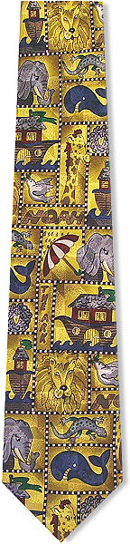 Unbranded Noah`s Ark Mosaic Tie