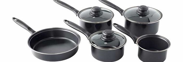 Unbranded Non-Stick Carbon Steel 5 Piece Pan Set