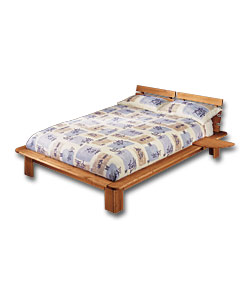 Nordic Pine King Bed/Split Pine Headboard/Sprung Mattress