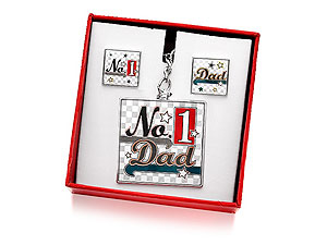 Unbranded Number One Dad Keyring And Cufflinks Set - 014003