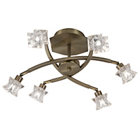 Unbranded OA1450 6AB - 6 Light Antique Brass Ceiling Light