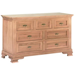 Oak Provencal 5 Drawer Chest