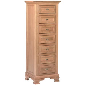 Oak Provencal 7 Drawer Wellington Chest