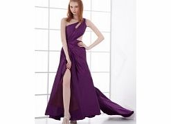 Unbranded One-shoulder Backless Keyhole High-slit Sweep