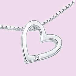 Open Heart Diamond Pendant