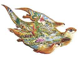 Otter Pond Shaped 1000 Piece Puzzle