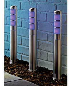 Unbranded Pack of 3 Blue LED Post Lights