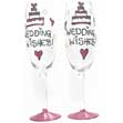 Pair of Handpainted Wedding Glasses