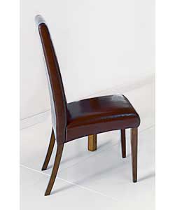 Pair Sarah Light Walnut Dining Chairs