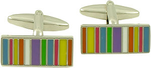 Unbranded Pastel Stripes Cufflinks