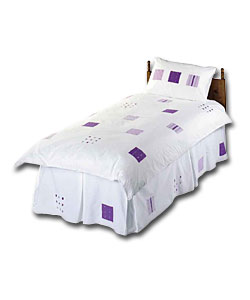 Patchwork Double Duvet Cover Set Lilac