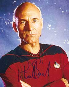 signed patrick stewart star trek photo