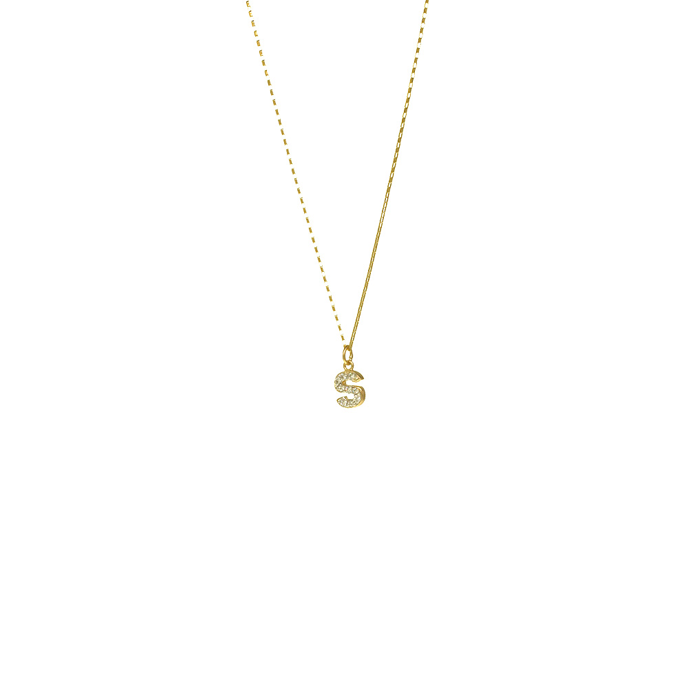 Unbranded Pave Letter Pendant - S