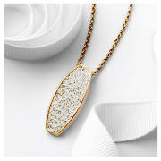 Unbranded Pave Petal Fob Pendant