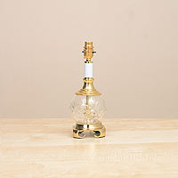 Peking Crystal Bowl Table Lamp Brass Finish