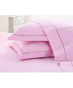 Percale Kingsize Flat Sheet - Dusky Rose