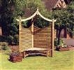 Unbranded Pergola with Pagoda Roof: Corner Pergola with Pagoda Roof - A