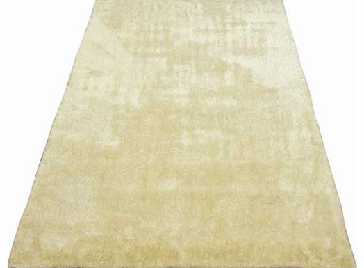 Perky Brush Silk Touch Shaggy Rug - Cream - 160