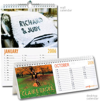 Personalised Calendars