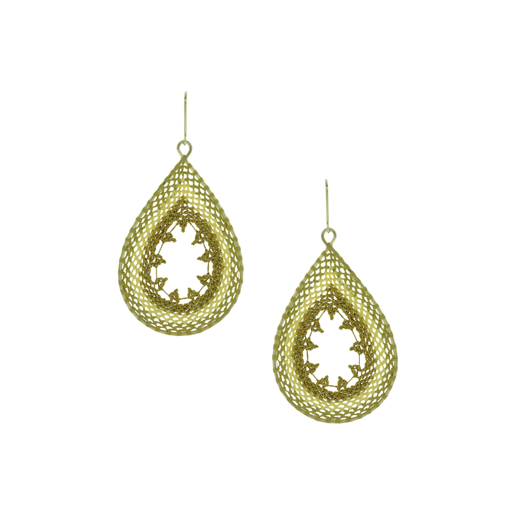 Unbranded Petal Teardrops Earrings Yellow/Gold