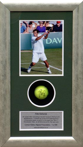 Unbranded Pete Sampras signed and framed limited edition presentation