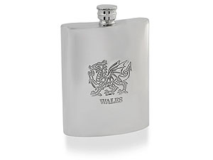 Unbranded Pewter 6oz Dragon Flask 013154