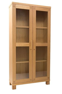 Piazza Walnut Display Cabinet - 2 x 2 Doors