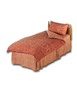 Pico Collection Single Duvet Cover Set - Terracotta