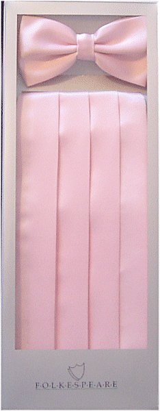 Pink Cummerbund / Bow Tie Set