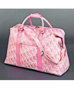 Colour pink. Material jacquard. Standard lock provided. 1 external pocket, 2 internal pockets. Carry