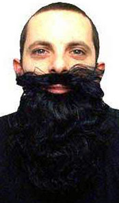 PIRATE BLACK NYLON BEARD