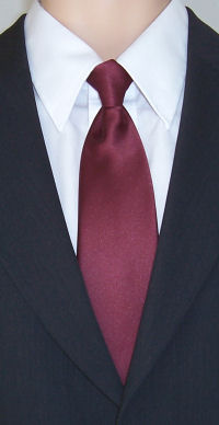 Unbranded Plain Burgundy Clip-On Tie