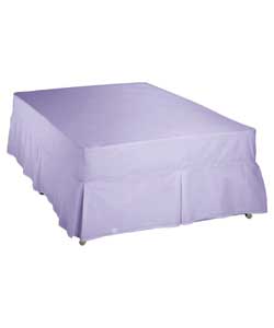 Plain Dye King Size Box Pleat Valance - Heather