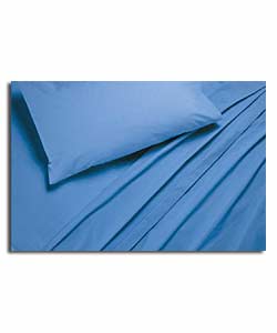 Plain-Dyed Cornflower Blue Double Sheet Set