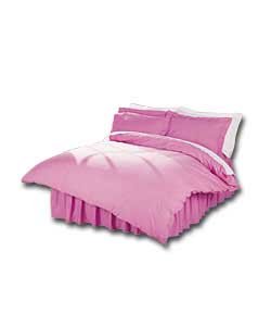 Plain Dyed Double Sheet Set - Raspberry.