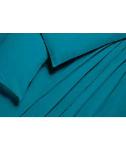 Plain Dyed King Size Sheet Set - Turquoise