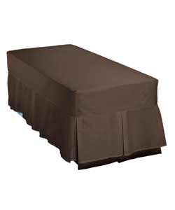 Plain Dyed Single Box Pleat Valance - Chocolate