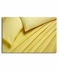 Plain-Dyed Yellow Double Sheet Set