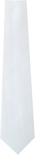 Plain White H/Rib Silk Tie