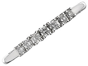 Unbranded Platinum and 15 Points Diamond Half Eternity Ring 040831-J