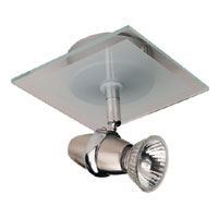 Plato Single Spotlight With Glass Back Plate