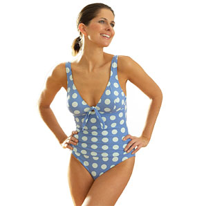 Polka Dot Tankini- Blue- Size 14