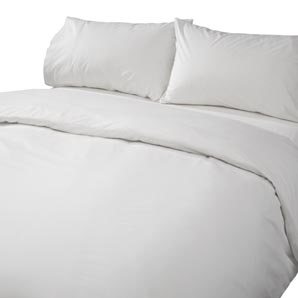 Polycotton Duvet Cover- King-Size- White