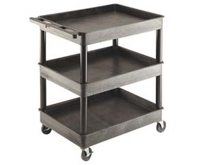 Unbranded Polyethylene service trolley 3 storage trays