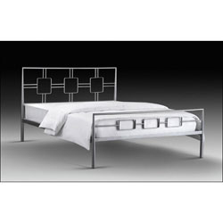 Quadrato 4FT 6 Double Bedstead - Aluminium