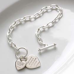 Quote Heart Charm Bracelet