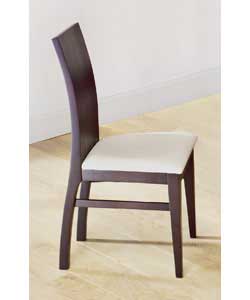 Ramona Pair Dark High Back Dining Chairs