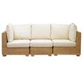 Rattan Three Seater Sofa